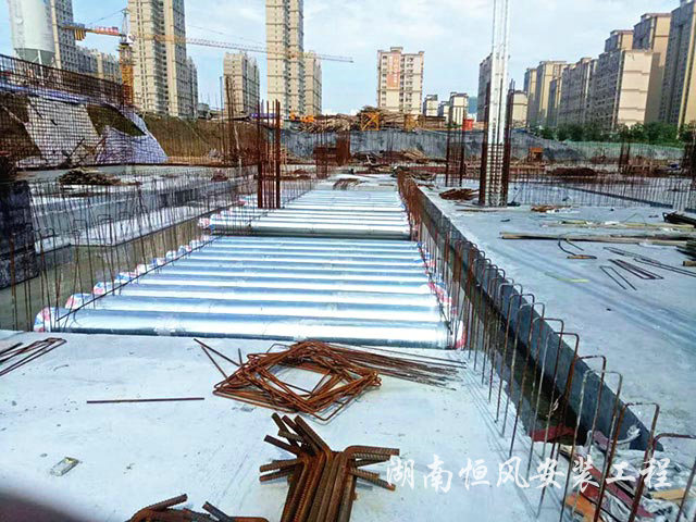 常德蓉国新赋.永续管暖通地埋圆形风管施工