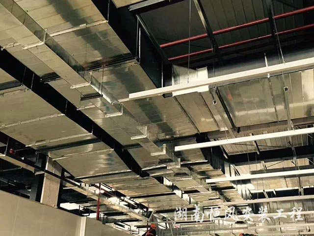 湖南科霸动力电池项目风管施工